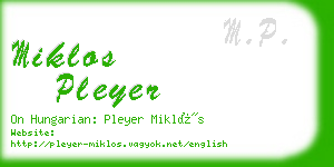 miklos pleyer business card